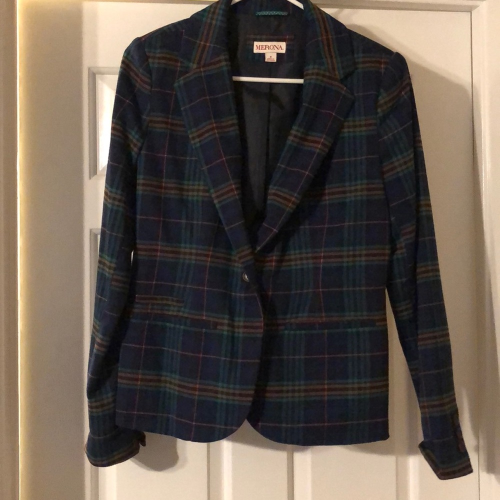 Merona flannel print blazer